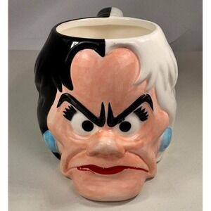 Vintage Disney Cruella de Vil 3D Mug Applause 41644 Villains 101 Dalmatians